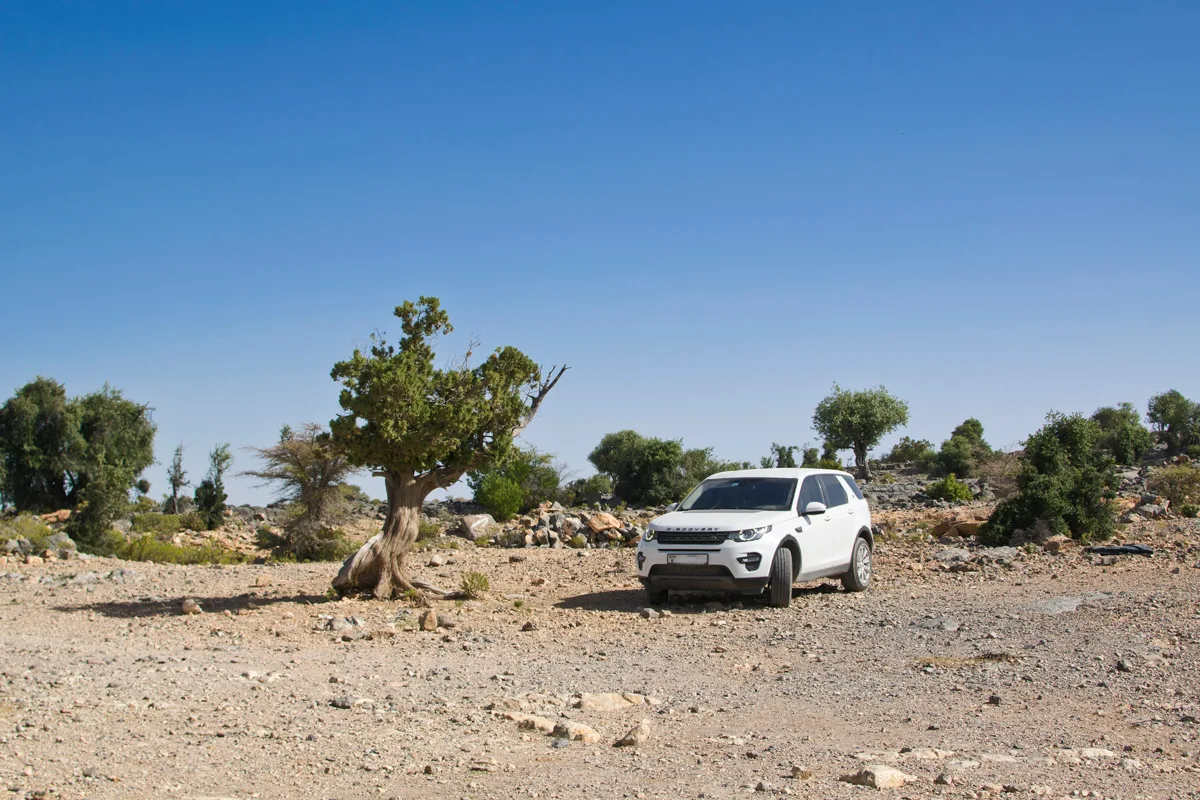 offroad car on Jebel Akhdar